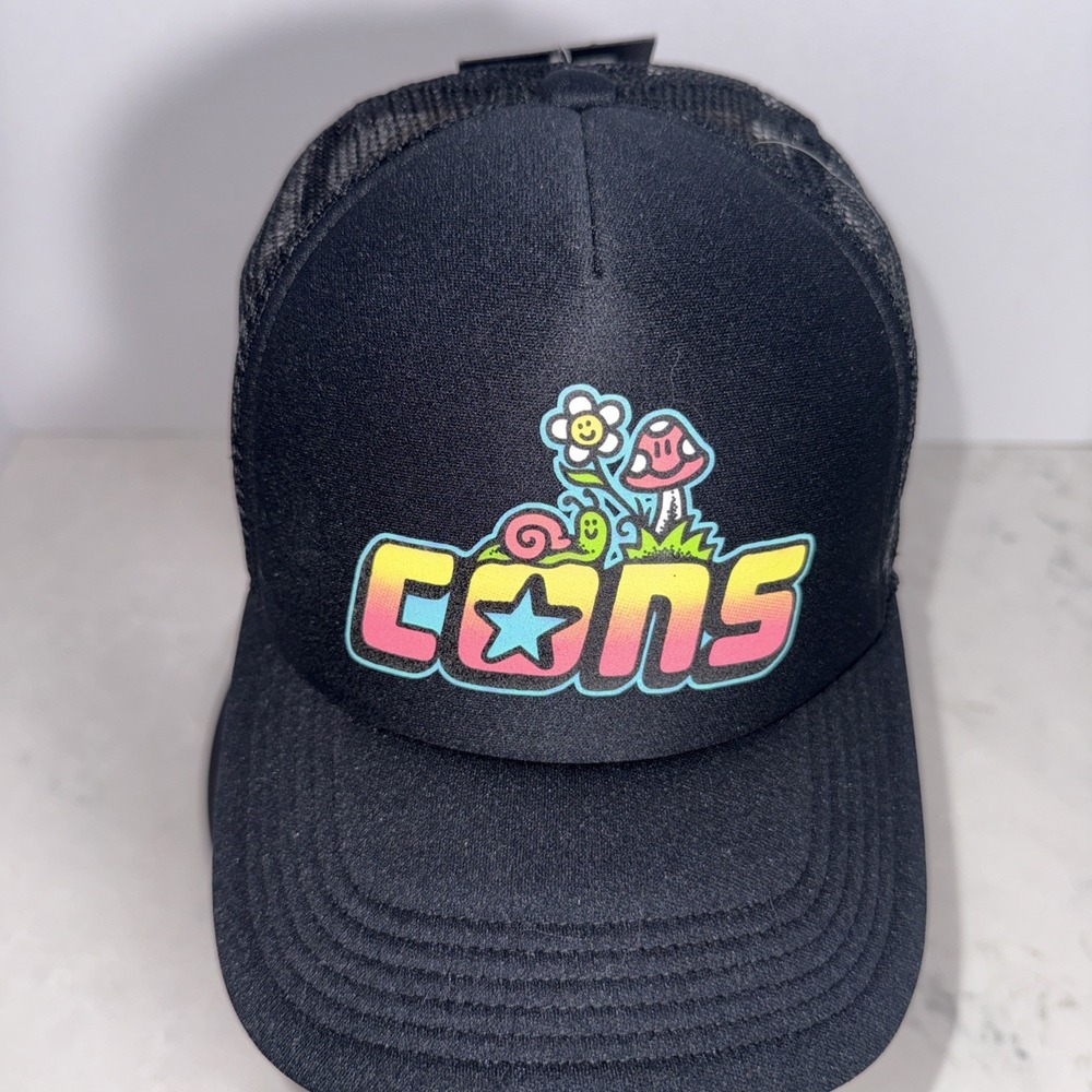 Cons Snapback Trucker Hat Multicolor One Size Mesh Back Converse